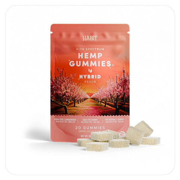 CBD + Delta 9 Gummies - Peach