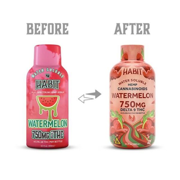 Delta 9 Syrup – Watermelon - Before After