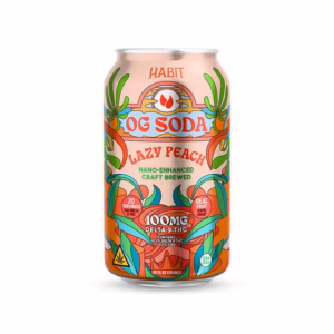 Delta 9 THC OG Soda – 100mg – Lazy Peach